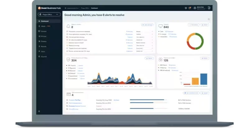 Avast Business interface.